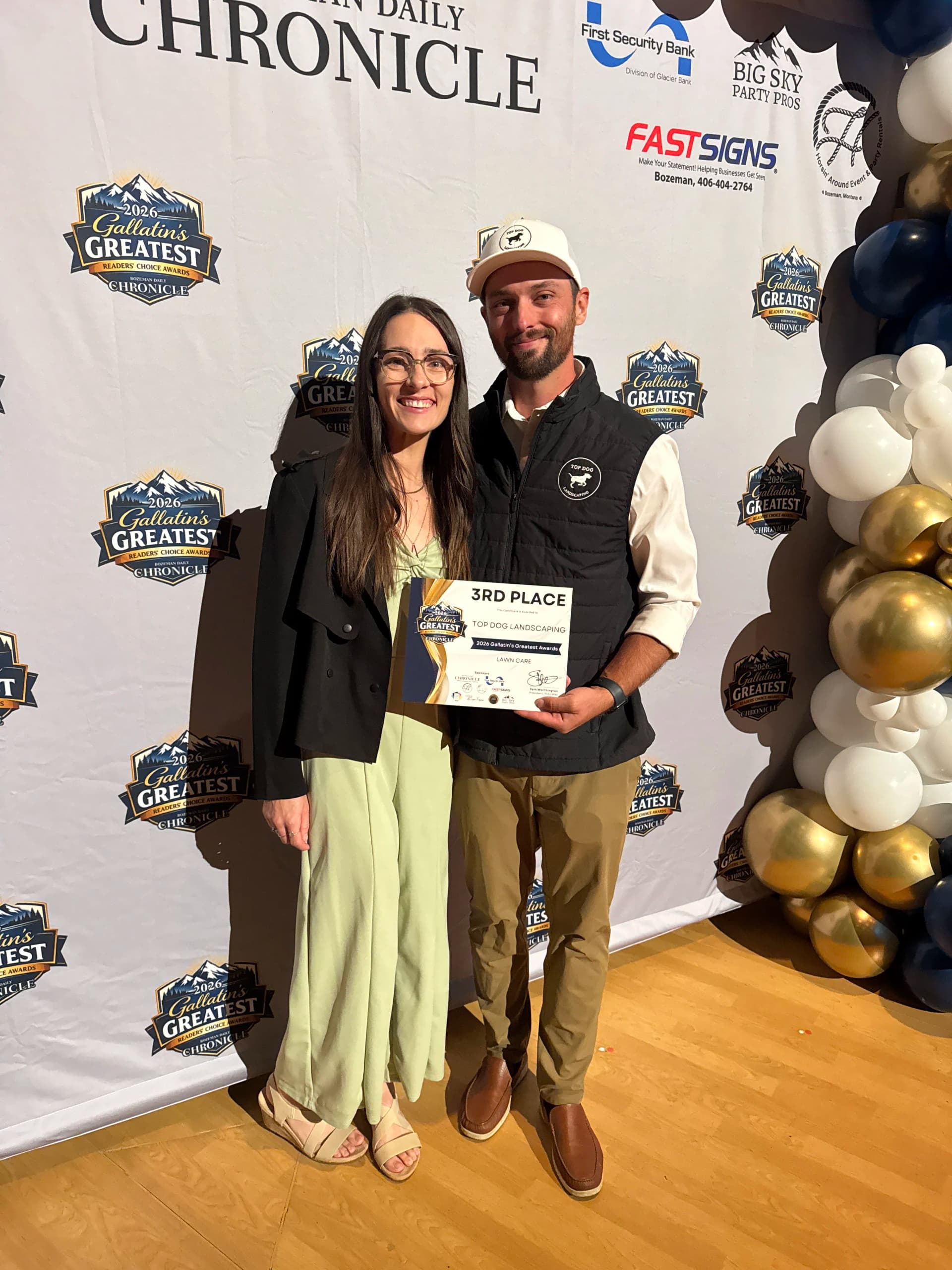 Top Dog Landscaping Takes 3rd at Gallatin's Greatest Awards image