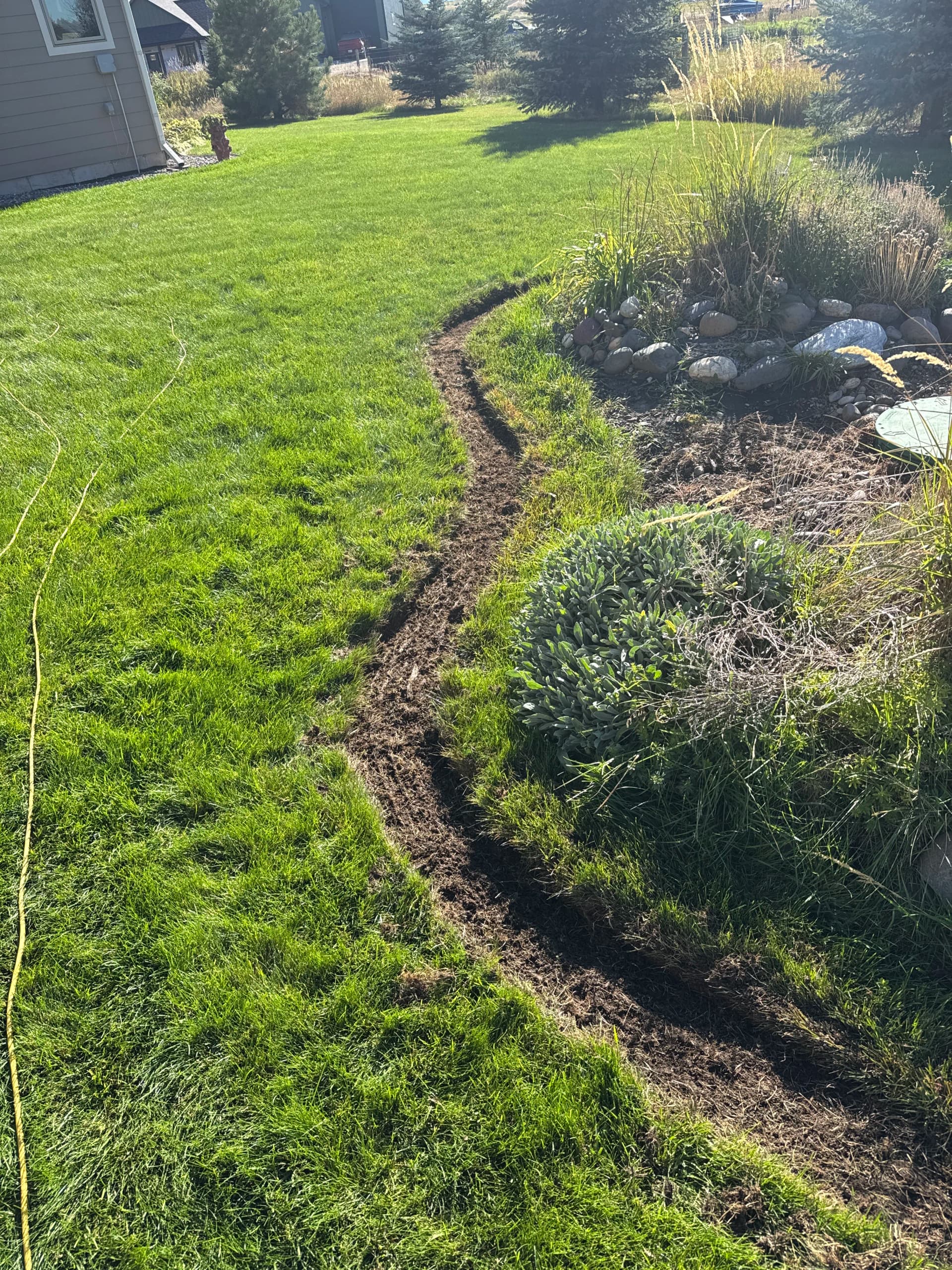 Concrete Curbing Gives This Bozeman Yard a Sharp, Clean Edge image