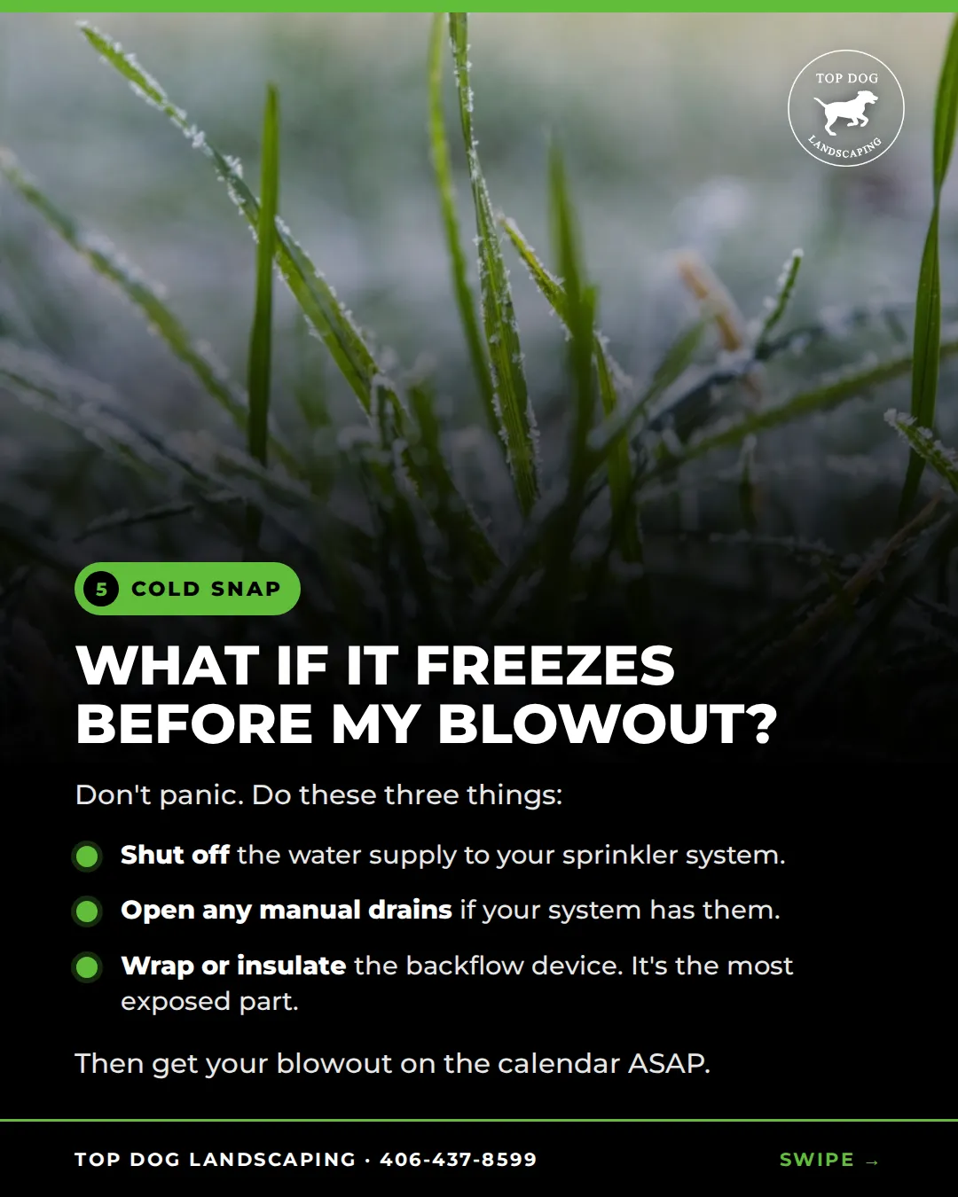 Gallery photos for Gallatin Valley Sprinkler Blowout FAQs Before the Hard Freeze: Image #5