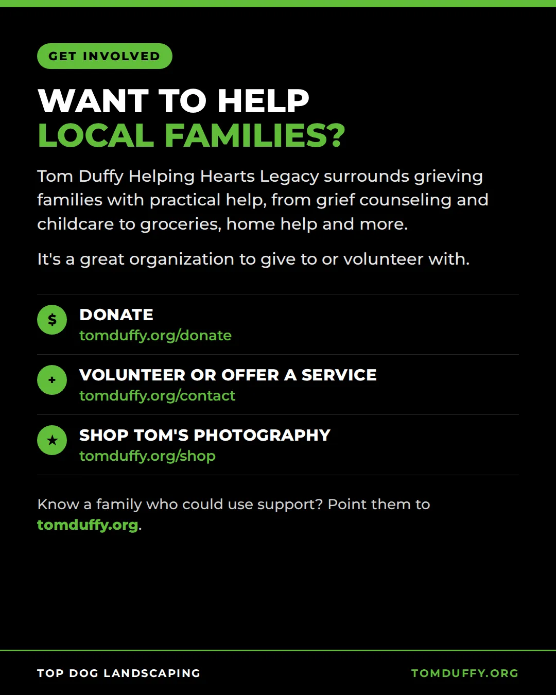 Gallery photos for Top Dog Landscaping Proud Sponsor of Tom Duffy Helping Hearts Legacy: Image #3