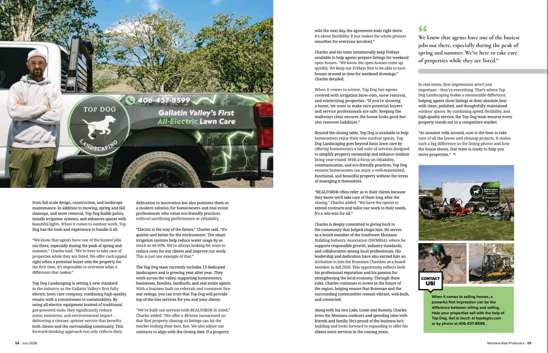 Gallery photos for Top Dog Landscaping Featured in Montana Real Producers Magazine: Image #1
