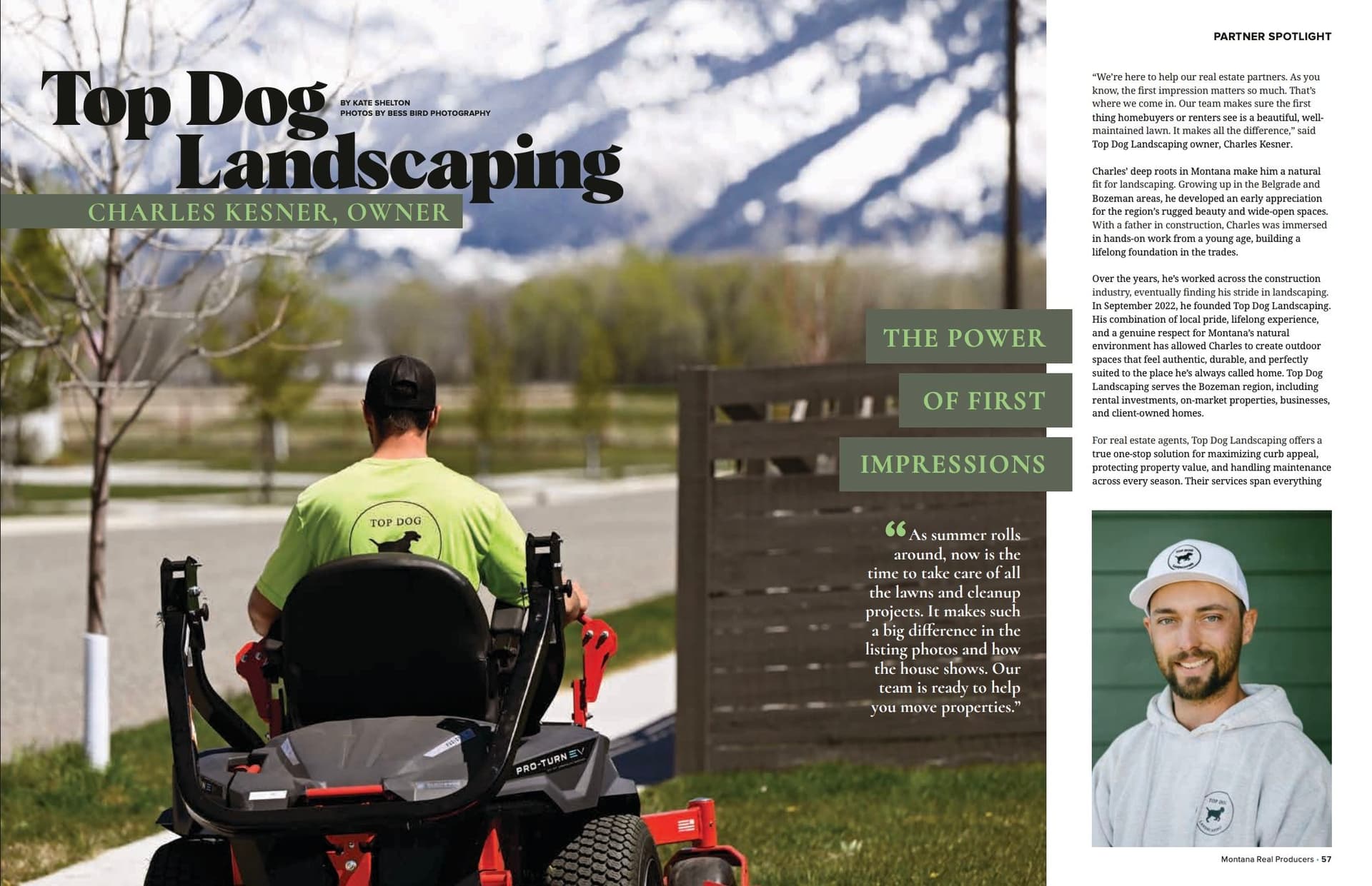 Top Dog Landscaping Featured in Montana Real Producers Magazine image