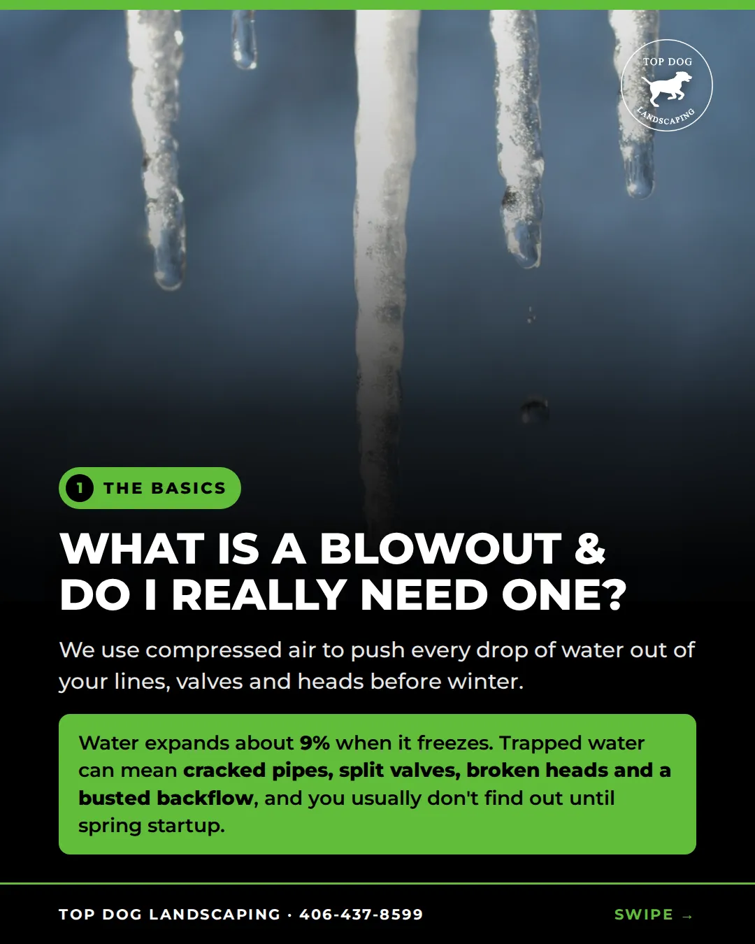 Gallery photos for Gallatin Valley Sprinkler Blowout FAQs Before the Hard Freeze: Image #1
